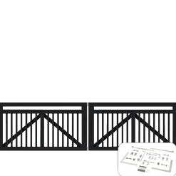 PLUS LINEA LÅGE FUNGICIDBEHANDLET OG GRUNDMALET SORT 300 X 80 CM