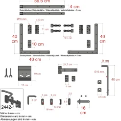 PLUS LINEA LÅGE FUNGICIDBEHANDLET OG GRUNDMALET SORT 300 X 80 CM