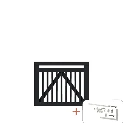 PLUS LINEA LÅGE FUNGICIDBEHANDLET OG GRUNDMALET SORT 100 X 80 CM