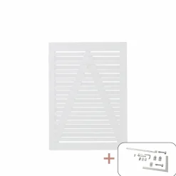 PLUS OSAKA LÅGE FUNGICIDBEHANDLET OG GRUNDMALET 2 GANGE HVID 100 X 136 CM