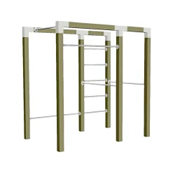PLUS OUTDOOR FITNESSSTATIV 220 X 138 X 210 CM NATUR