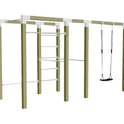 PLUS OUTDOOR FITNESSSTATIV 220 X 138 X 380 CM NATUR