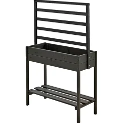 PLUS PÅ BEN MED ESPALIER BLOMSTERKASSE SORT 137 X 37 X 88 CM