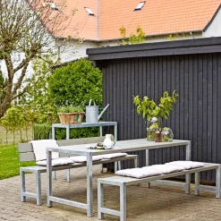 PLUS PLANKEBÆNK GRÅBRUN 176 CM