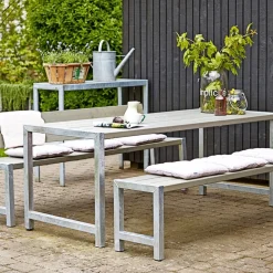 PLUS PLANKEBÆNK GRÅBRUN 176 CM