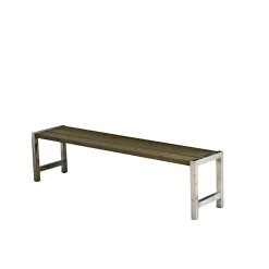 PLUS PLANKEBÆNK GRÅBRUN 176 CM