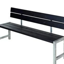 PLUS PLANKEBÆNK SORT 176 CM