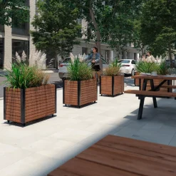 PLUS PLANTEKASSE GYLDENBRUN/SORT 65.50 X 47 X 87 CM