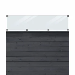 PLUS PROFILHEGN TRYKIMPRÆGNERET OG GRUNDMALET SORT 174 X 163 CM