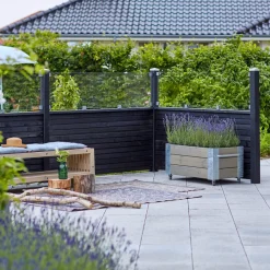 PLUS PROFILHEGN TRYKIMPRÆGNERET OG GRUNDMALET SORT 174 X 125 CM