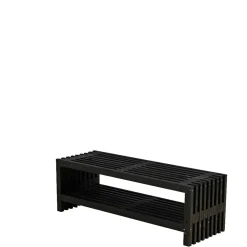 PLUS RUSTIK TRALLEBÆNK SORT 138 CM