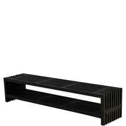 PLUS RUSTIK TRALLEBÆNK SORT 218 CM