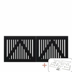 PLUS SENDAI LÅGE FUNGICIDBEHANDLET OG GRUNDMALET SORT 200 X 80 CM