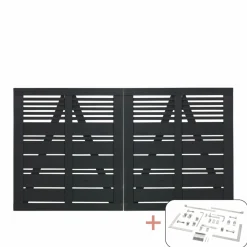 PLUS SILENCE LÅGE FUNGICIDBEHANDLET OG GRUNDMALET SORT 200 X 110 CM