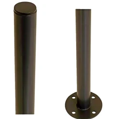 PLUS STÅLSTOLPE VARMGALVANISERET OG PULVERLAKERET GRÅSORT 4.24 X 4.24 X 96 CM