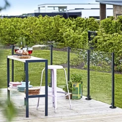 PLUS STÅLSTOLPE VARMGALVANISERET OG PULVERLAKERET GRÅSORT 4.24 X 4.24 X 96 CM