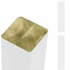 PLUS STOLPE TRYKIMPRÆGNERET HVID 9 X 9 X 238 CM