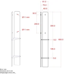 PLUS STOLPEFOD 60 X 6 X 60 CM