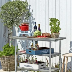 PLUS URBAN SERVERINGSVOGN GRÅBRUN NÅLETRÆ / STÅL