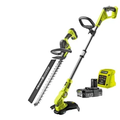 RYOBI ONE+ RY18LT18HTA-120 GRÆSTRIMMER/HÆKKEKLIPPER/BATTERISÆT