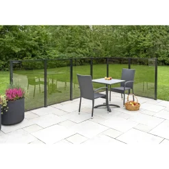 SKAGEN SYSTEMHEGN HEGNSMODUL RØGFARVET GLAS 86.50 X 122 X 0.60 X 0.60 CM