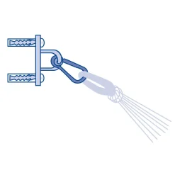 WIMEX VÆGKROG T/HÆNGEKØJE VÆGKROG GALVANISERET STÅL